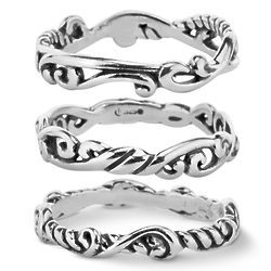 Signature Mix and Match Sterling Silver Stack Rings