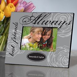 Personalized Always Elegance Friendship Gray Picture Frame