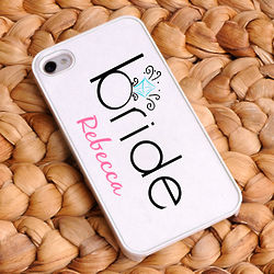 Personalized Bling Bride iPhone Case