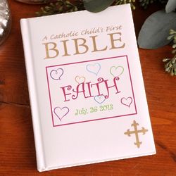 Personalized Lighthearted Faith Catholic Child's First Bible