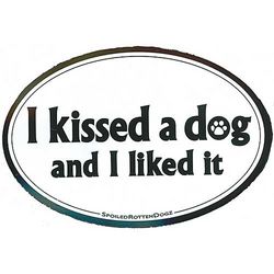 I Kissed a Dog Car Magnet