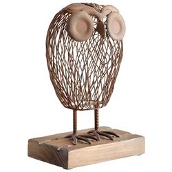 Wisely Owl Rustic Sculpture