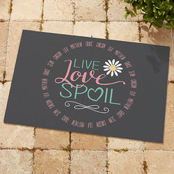 Personalized Live, Love, Spoil Grandparent Doormat