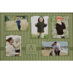 Five Photo Collage Personalized 24x36 Canvas
