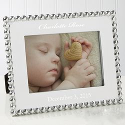 String of Pearls Personalized Baby Photo Frame