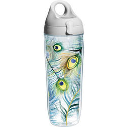 Peacock Water Bottle Tumbler with Lid