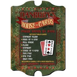 House of Cards Personalized 15.5" Vintage Pub Sign