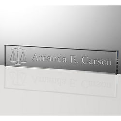 Personalized 12-Inch Crystal Nameplate for Lawyers