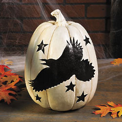 Crow Design Resin Pumpkin