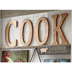 Cook Wall Sign in Gold