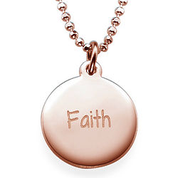 Inspirational Faith Necklace in Rose Gold-Plated Silver