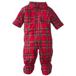 Baby's Plaid Footed Pajamas