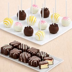 9 Strawberry Cheesecake Bites and 12 Spring Cake Pops
