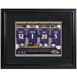 Baltimore Ravens NFL Locker Room Framed Personalized Print