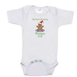 Baby's First Christmas Personalized Bodysuit