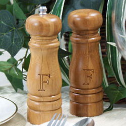 Personalized Bamboo Salt and Pepper Set