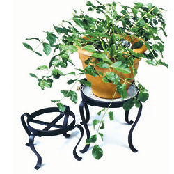 Black Wrought Iron Flower Pot Stand