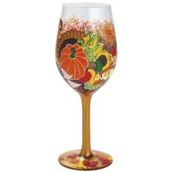 Horn of Plenty Wine Glass