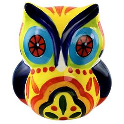 Festive Owl Ceramic Figurine