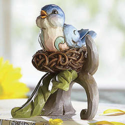 Hand Painted Bluebird Figurine