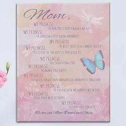 A Mother's Promise Personalized Canvas Print