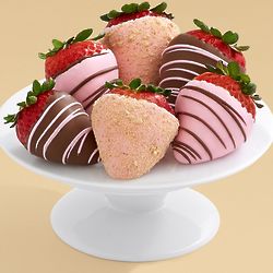 Half-Dozen Gourmet Dipped Pink Cheesecake Strawberries