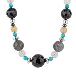 Multi-Gemstone Beaded Bold Necklace