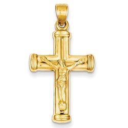 Reversible Crucifix / Cross Pendant in 14K Gold