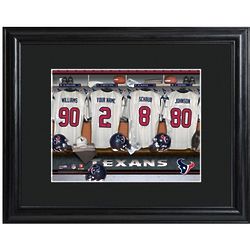 Houston Texans NFL Locker Room Framed Personalized Print