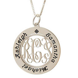 Personalized Sterling Silver Mother's Love Pendant