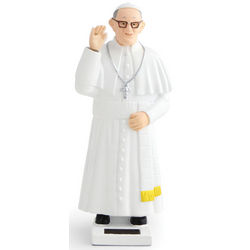 Solar Waving Pope Francis Figurine