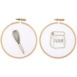 Baking Duo Embroidery Hoop Art