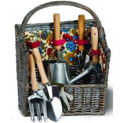 Countryside Garden Tools and Willow Basket