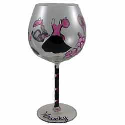 Sexy Bride Handpainted Wine Glass
