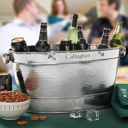 Personalized Stainless Steel Irish Shamrock Party Tub Cooler