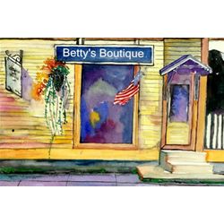 Small Town Boutique Personalized Art Print