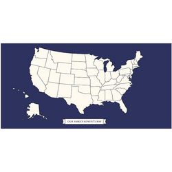 Personalized Framed US Map Graphic