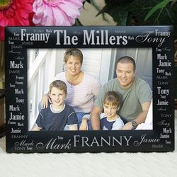 Personalized Family Pride Word-Art Picture Frame in Black