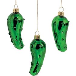 Handblown Glass Pickle Christmas Ornaments