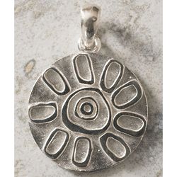 Mexicali Flower Silver Pendant