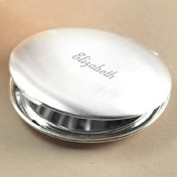 Engraved Satin Finish Compact