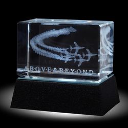 Above And Beyond Jets 3D Crystal Award