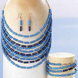 Multistrand Resin Bead Jewelry Set