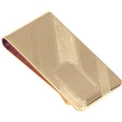 Engravable Gold Plated Money Clip