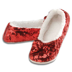 Red Sequin Slippers