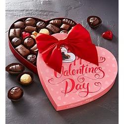 Valentine's Day Chocolates in Heart-Shaped Gift Box