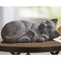 Sleepy Kitty Sculpture