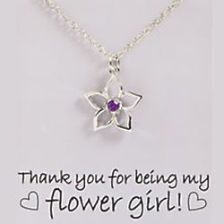 Flower Girl Thank You Necklace