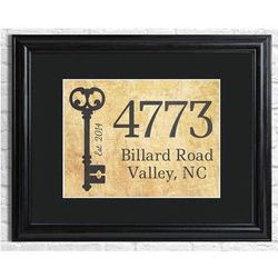 Our First Home Personalized Tan Parchment Framed Print