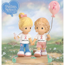 Precious Moments Friends For Life Breast Cancer Charity Figurine